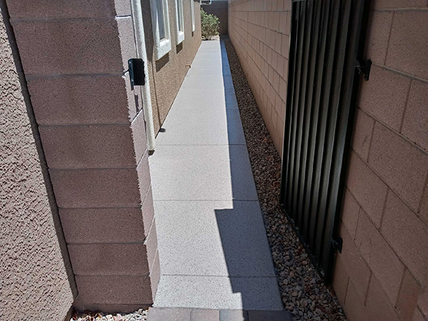 walkway of residence with floor coating